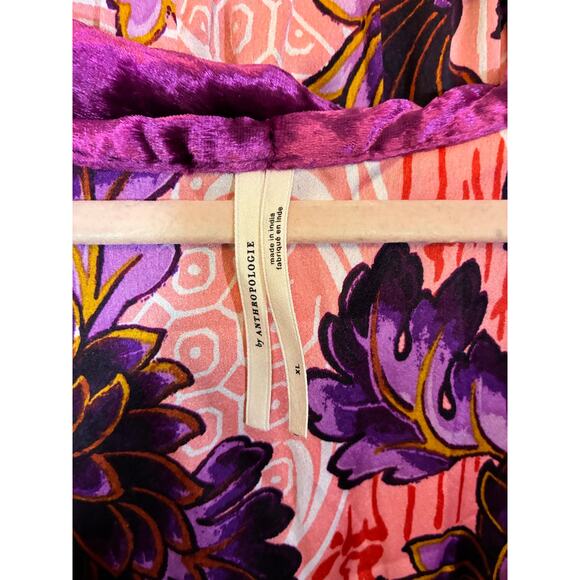 By Anthropologie Luxe Sleep Set Women’s Printed XL Loungewear Glam Boho Flirty - Picture 3 of 9